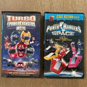 Power Rangers VHS Lot 2 Turbo Movie & In Space Saban‎ Fox Kids Tested